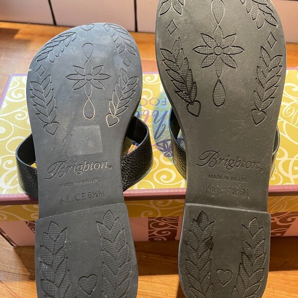 Brighton Alice Sandals 8.5 Black - Like NEW - in original box - Picture 3 of 5